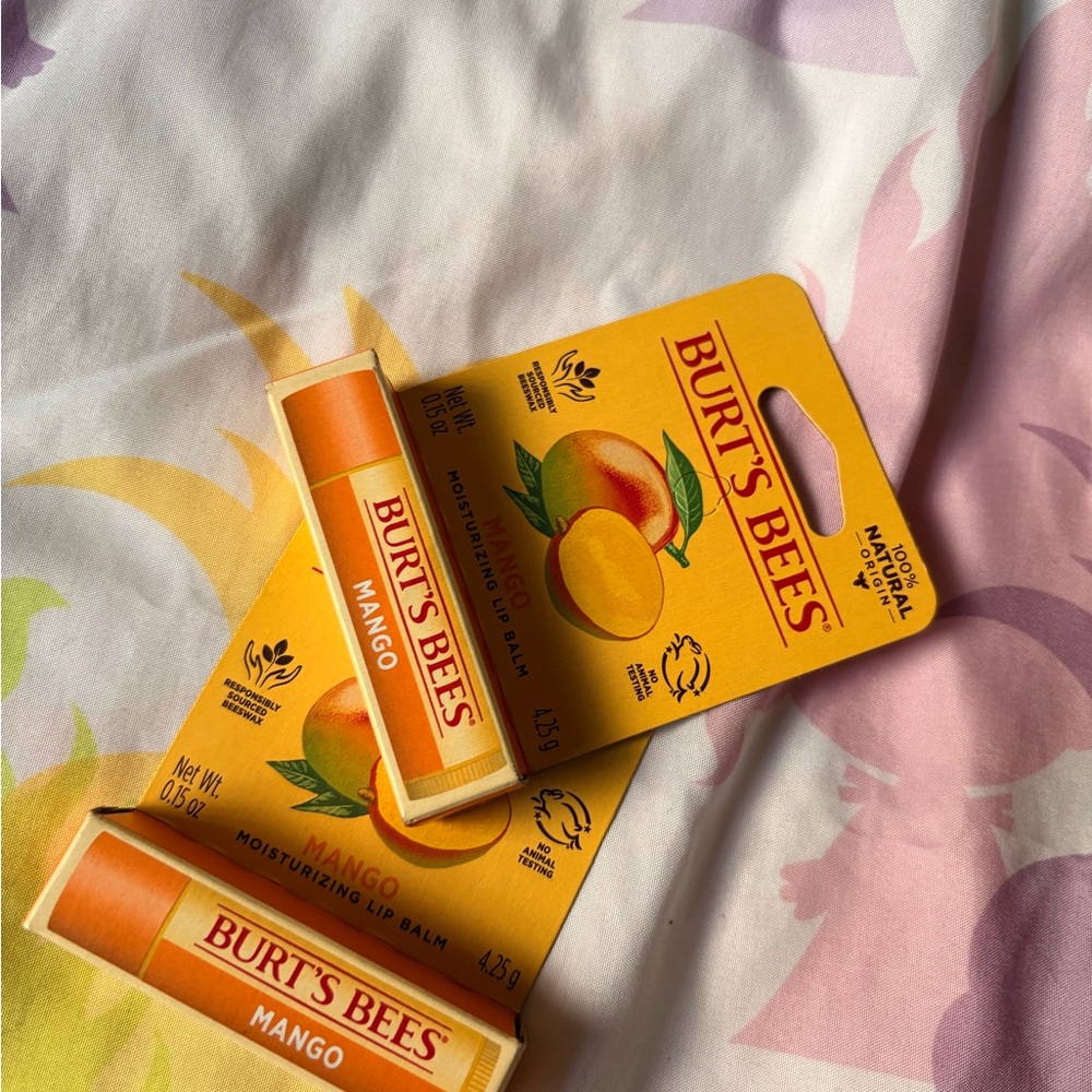 Burt's Bees Mango Lip Balm in Yellow and Orange